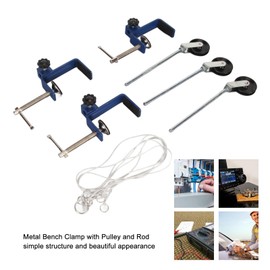 Woodworking Clamp Table Mounting Clamp with Metal Pulleys, Reinforced Bench Clamps for Physics Teaching Laboratory