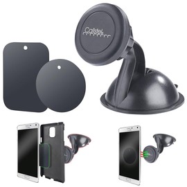 Callstel Tablet Magnethalterung: Kfz-Magnethalterung KMH-50.s für die Windschutzscheibe (Tablet Halterung Auto Magnet, Tablet Halter magnetisch, Handyhalter fürs)