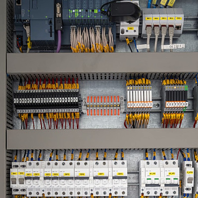 10 x DIN Rail Junction Terminal, SRJQXH Grey, 0.08-4 mm²,