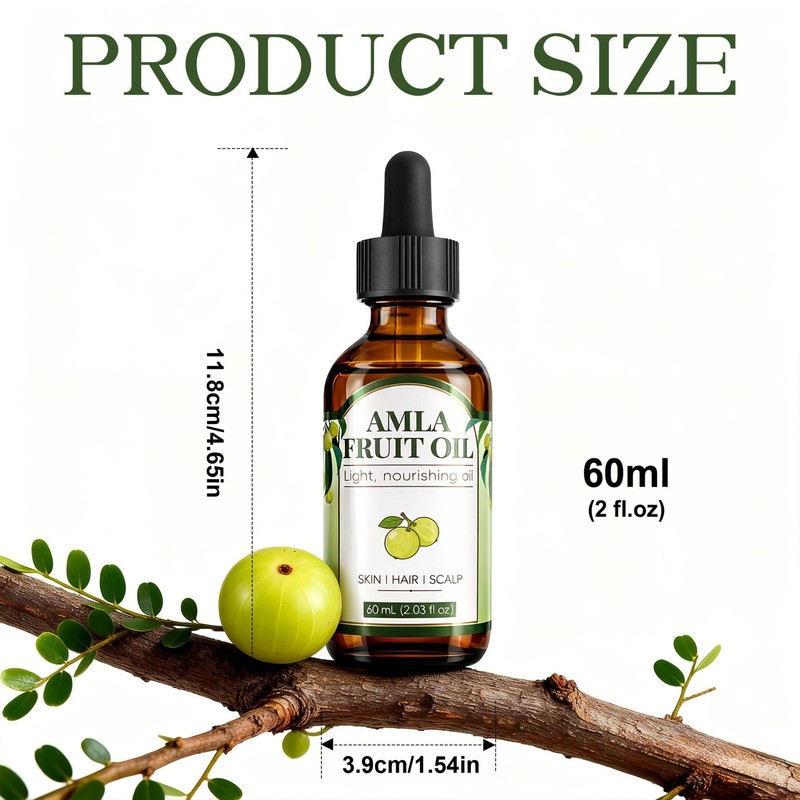 Amla Fruit Oil, Plant‑Derived Multi‑Purpose Nourishing Beauty Oil, Lightweight &