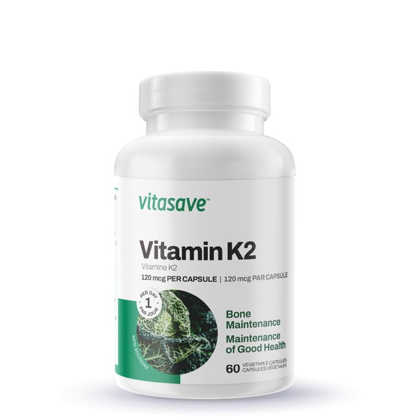 Vitamin K2 120mcg | Supplement with Premium MK-7 | Non-GMO