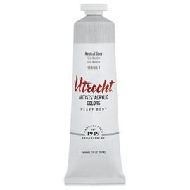 Utrecht Artists' Acrylic Paint - Neutral Gray, 2 oz Tube