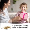 7" x 7“ x 7“ Clear Acrylic Money Box,Piggy Bank