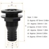 Thru Hull Fitting, 1‑1/4in Plastic Marine Thru Hull Exhaust Fittings