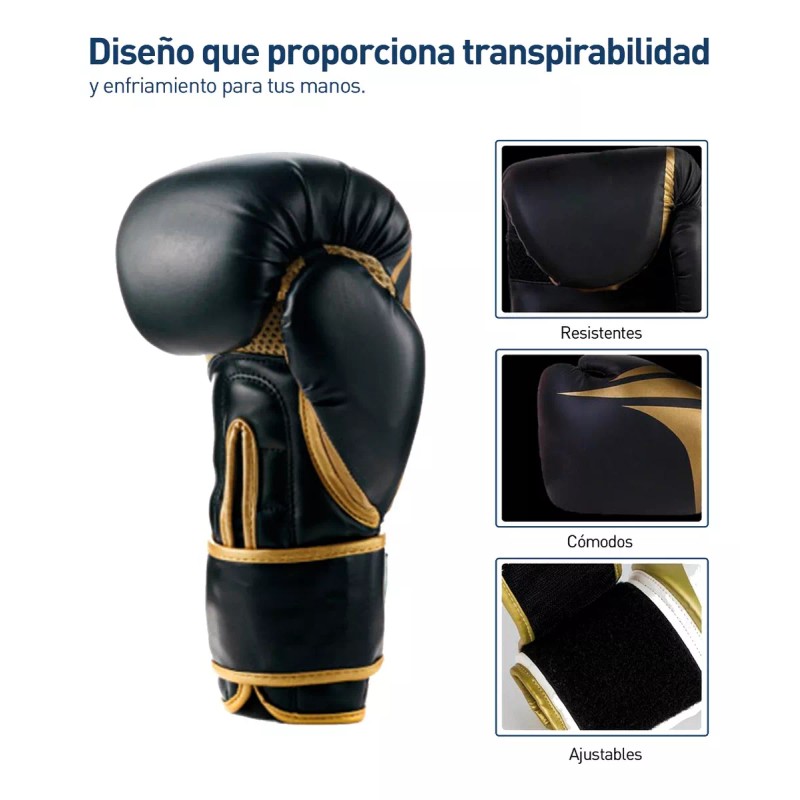 Bluelander 2 Guantes De Box Entrenamiento Kickboxing Velcro 8-12oz