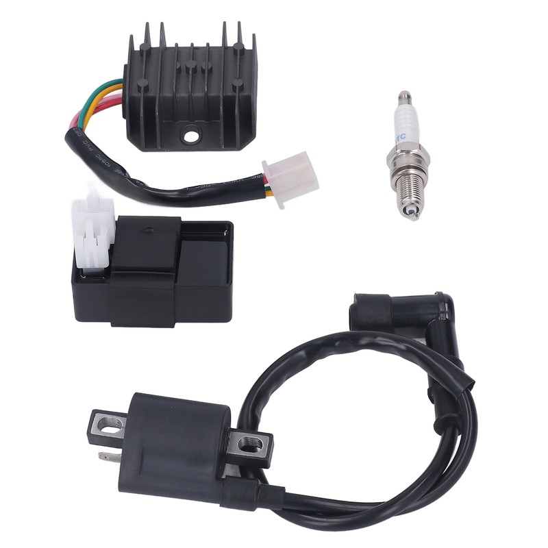 Ignition Coil 6Pin CDI Voltage Regulator Spark Plug Kit for