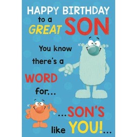 Great Son' Funny Birthday Card - There's A Word For Son's Like You! - Eco-Friendly & Made in the UK - By International Cards & Gifts