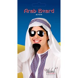 Wicked Costumes Adult Black Arab Beard Fancy Dress Accessory