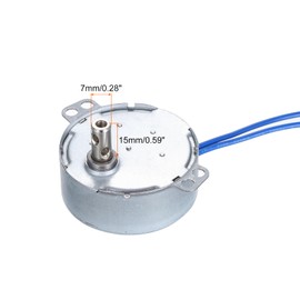 MECCANIXITY TYC-50 Small Synchronous Motor 100-127V AC 15-18RPM Shaft Rotation CCW 4W Gear Motor, 1.5kgf.cm Reduction Ratio for Electric Fireplace
