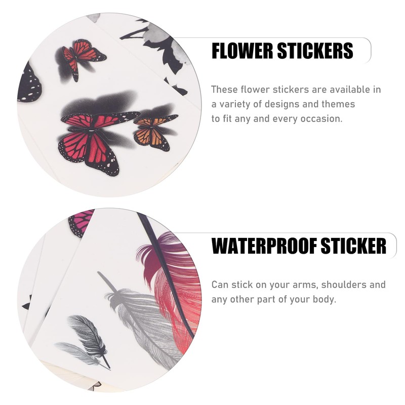 ULTNICE Temporary Tattoo Stickers - 8 Sheets