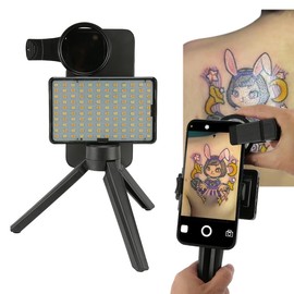 Tattoo Equipment and Supplies,Tattoo Continuous-Output-Lighting Fill Light for Tattoo Artist Gifts,Tattoo Accessories with Front & Back Clip,Tattoo Light with Stand Photography Lighting