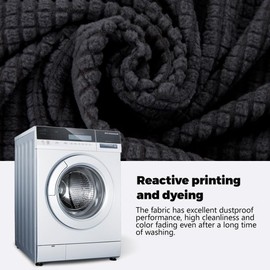 KIRZAX A Set of Black Office Chair Cover, Washable Office Chair Cover, Elastic Office Chair Cover, Fits Most 38-52cm Office Chairs, Backrest Cover and Seat Cushion Cover