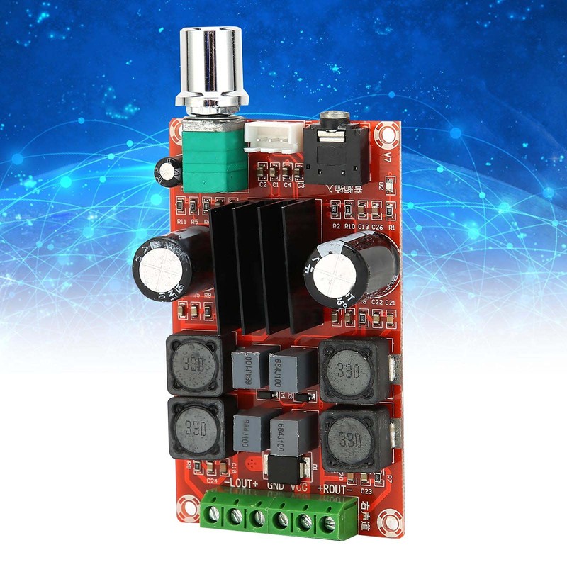 2 X 50W Digital Amplifier Module Audio Power Supply Dual