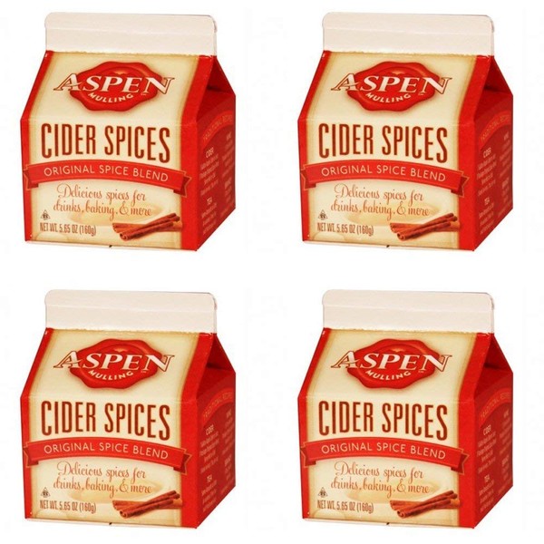 Aspen Mulling Cider Spice - Original Spice Blend - 5.65 Oz, Pack of 4