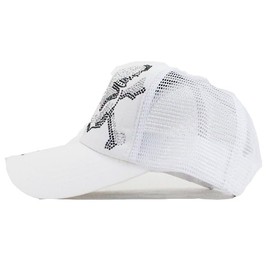 Mesh Cap, Men's, Women's, Hat, Cap, Men's, American Casual, Zipper, Ring, Biker, Large Size, Large Size, Popular, Trend, Stylish, Cool, Father's Day Gift, Gift, SKELETON