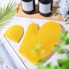 2 Pcs Honeycomb Exfoliating Glove Set, Face Body Shower Mitt,Beige