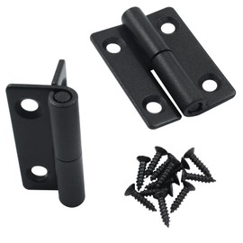 Cionyce 2 PCS Black Stainless Steel Lift Off Hinges - 50x36x2mm Detachable Slip Joint Small Flag Hinges for Doors, Right Handedness Options(Right Turn)