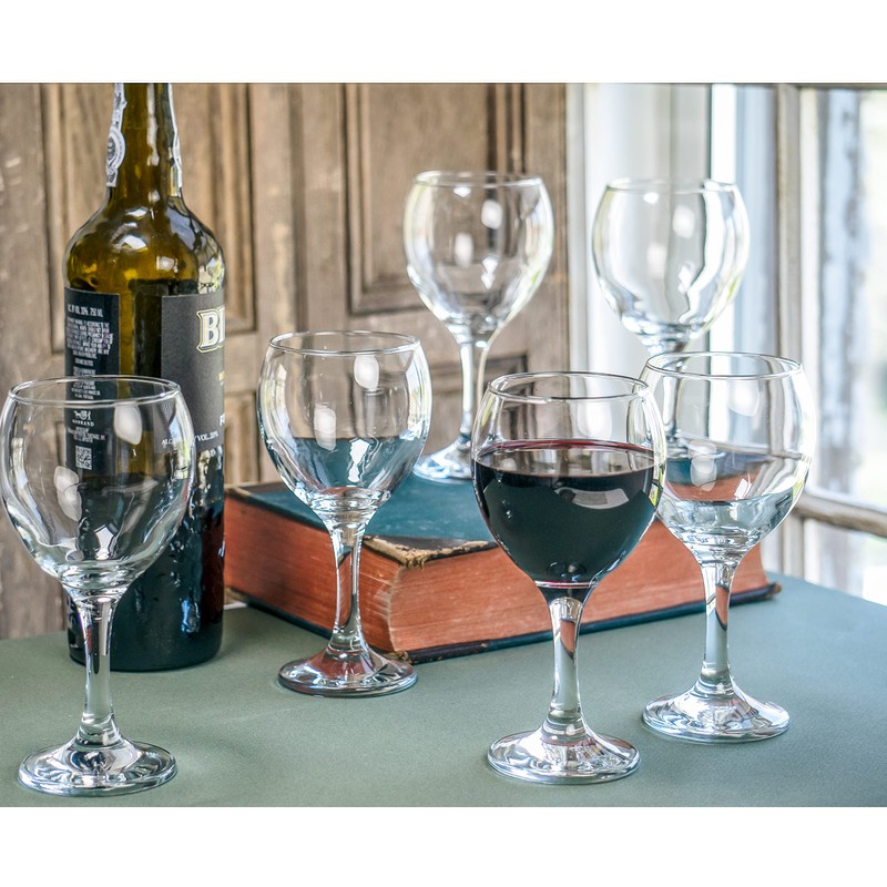 Red Co. Multipurpose Classic Stemmed Clear Wine Glasses, 12.25 fl