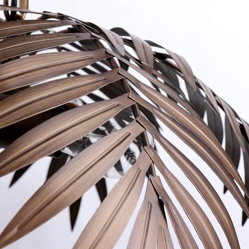 Newrays Vintage Tropical Coconut Leaves Ceiling Lighting Rustic Tree Lights