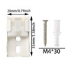 MEETOOT 12pcs Curtain Track Mounting Bracket White Ceiling Mount Brackets