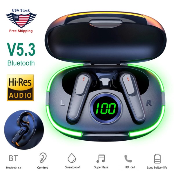 Unbranded Wireless Earbuds Bluetooth 5.3 with LED Display, Low Latency