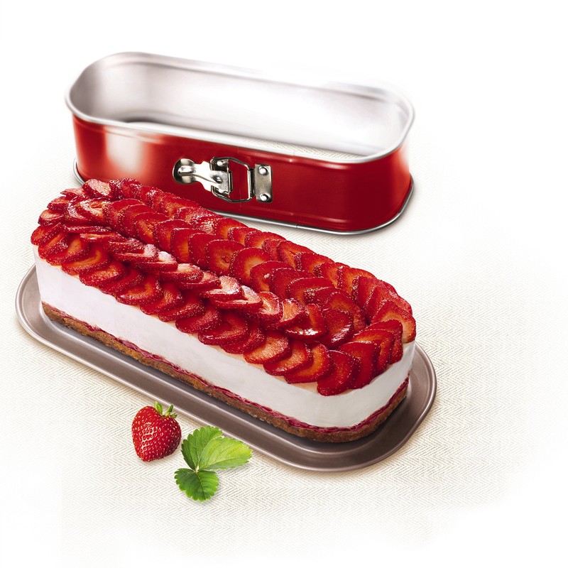 Tefal 1640314 Delibake Kuchenform mit Scharnier, 30 x 11 cm,