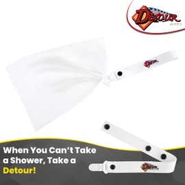 Detour Back Brush Scrubber Handle- Use with Cleansing Full Body Wipes to Clean and Wash Your Back