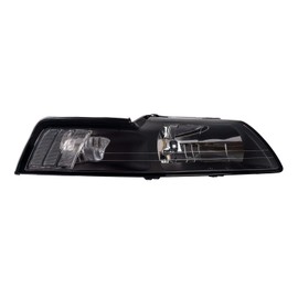 Torchbeam Headlight Assembly, Compatible with M-ustang 1999-2004, Bumper Headlamp Black Housing Clear Reflector