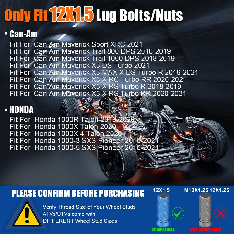 GAsupply 2" 4x137 ATV Wheel Spacers 12x1.5 Studs Fit for