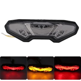 Motorcycle LED Tail Light With Multifunction, IP67 Waterproof, Energy Saving for 2013-2017 MT-09 FZ-09, 2016 Tracer 900 700 (blackened shell)