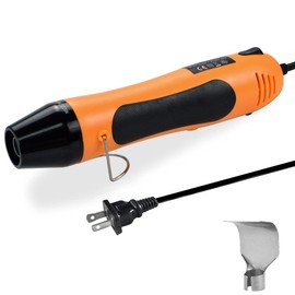 Mlife Mini Heat Gun -Portable Dual Temp Hot Air Gun with 6.5FT Cable Shovel Type Nozzle for Craft, Epoxy Resin, Shrink Wrap Drying Paint, Electronics, Embossing, 140℃~380℃, 350W, Orange … …