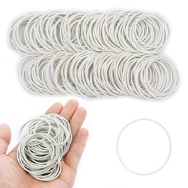 Rubber Bands White Rubber Elastic Bands 400PcsThick Natural Rubber Bands Heavy Duty Strong Elastic Bands for Tie Dye, Hair Home, Pens, Crab,Catapults, Bills, Bank Paper, Office Supplies(38mm)