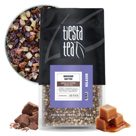 Tiesta Tea - Brownie Batter - Chocolate Caramel Herbal Tea - Loose Leaf Tea Blend - Non-Caffeinated Herbal Tea - Make Hot or Iced Tea Up to 140-200 Cups - 16 oz Resealable Bulk Bag