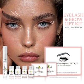 Eyelash Brow Lift Kit Birthday Gifts for Her Lash Brow Perm Kit Professional Eyelash Extensions Set Lash Curling Brow Perming Eyelash Brow Lamination Set for Fuller Brow Curled Lash