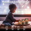 LEDHOLYT Rechargeable Flameless Candle, Flashing LED Pillar Real Wax Candle
