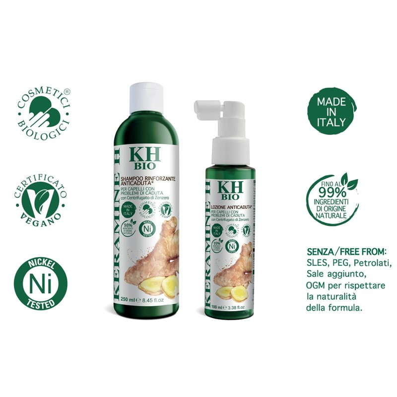 Keramine H Shampoo Anti-Fall Strengthening Organic 250 ml