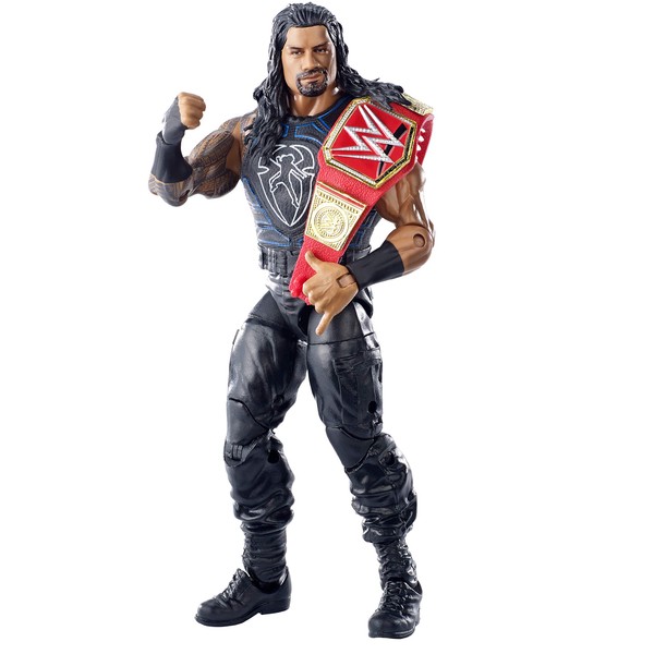 WWE Roman Reigns Elite Collection Deluxe Action Figure with Realistic Facial Detailing, Iconic Ring Gear & Accessories
