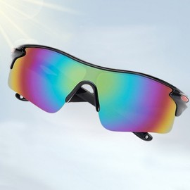 Polarized Sports Goggles Sunglasses for Cycling and Baseball M12806 Black 2ea