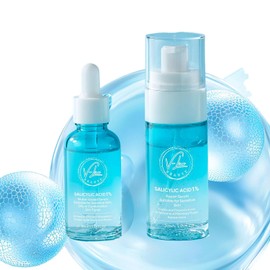 Set De Suero De Ácido Salicílico Con Colágeno: Mejora La Textura De La Piel, Minimiza Los Poros Y Equilibra La Grasa. Ideal Para Pieles Con Tendencia Acneica. Suave Con Pieles Sensibles.