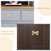 DOITOOL 2pcs Bow Cabinet Knobs, Decorative Bow Knobs, Gold Drawer