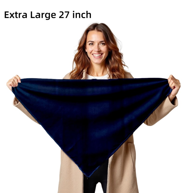 Junvena - Bandanas grandes de 27 pulgadas, color sólido, 100%