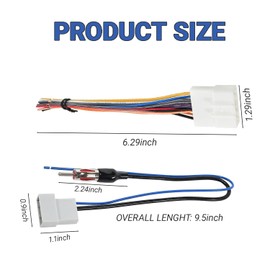 YYTQP Radio Wiring Harness Connector, Antenna Adapter Compatible with Nissan 2007-2013, Infiniti 2008-2013, Subaru 2008-2014, 20 PIN Stereo Wire Cable Connector Adaptor, CD Receiver Kit