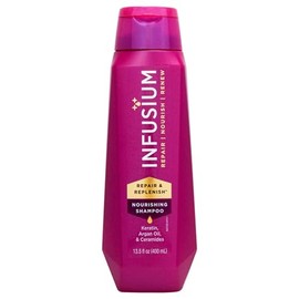 Infusium Repair and Replenish Nourishing Shampoo - Hydrating and Clarifying Shampoo for Build Up - Ceramides, Keratin, and Argan Oil - 13.5 oz