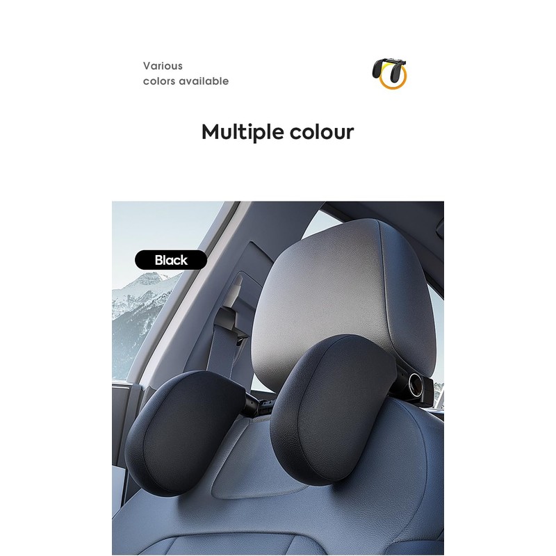 cofcvgs Car Headrest for Kids and Adults, 180° Adjustable Side