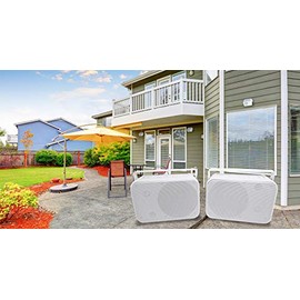 Pair Rockville HP65S 6.5" Outdoor/Indoor Home Theater Speakers w/Swivel Bracket