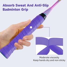 Cinta de agarre para raqueta de tenis, agarre de raqueta de bádminton, altamente elástico, resistente al desgaste, antideslizante, absorbe el sudor, adecuado para varias raquetas, equipos