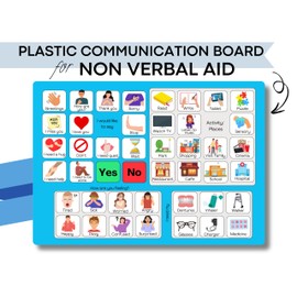 Communication Boards Set- Non Verbal Aid for Autism Kids and Adults Aphasia Stroke Patients, Versatile Home and Hospital Use