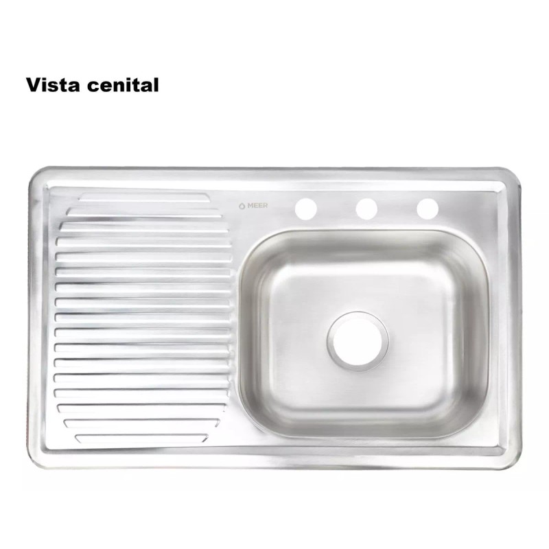 CNX Tarja Sencilla Con Escurridero Izquierdo Empotrar 80 X 50