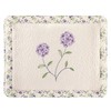 Collections Etc Embroidered Carnation Design Quilted Pillow Sham