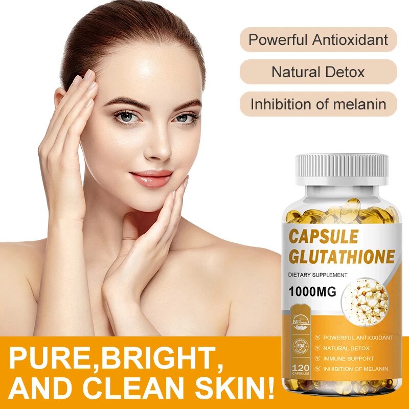 NATURE'S LIVE Liposomal Glutathione Pure Reduced L-Glutathione Detox Skin Whitening